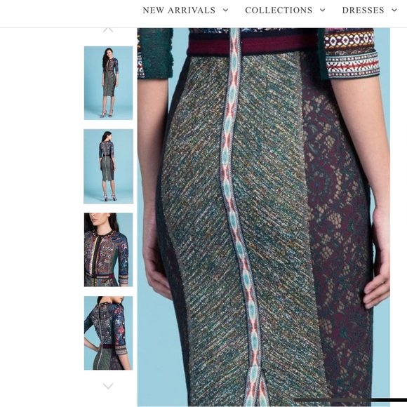 Byron Lars Multicolor Embellished Midi Dress - Picture 7 of 15